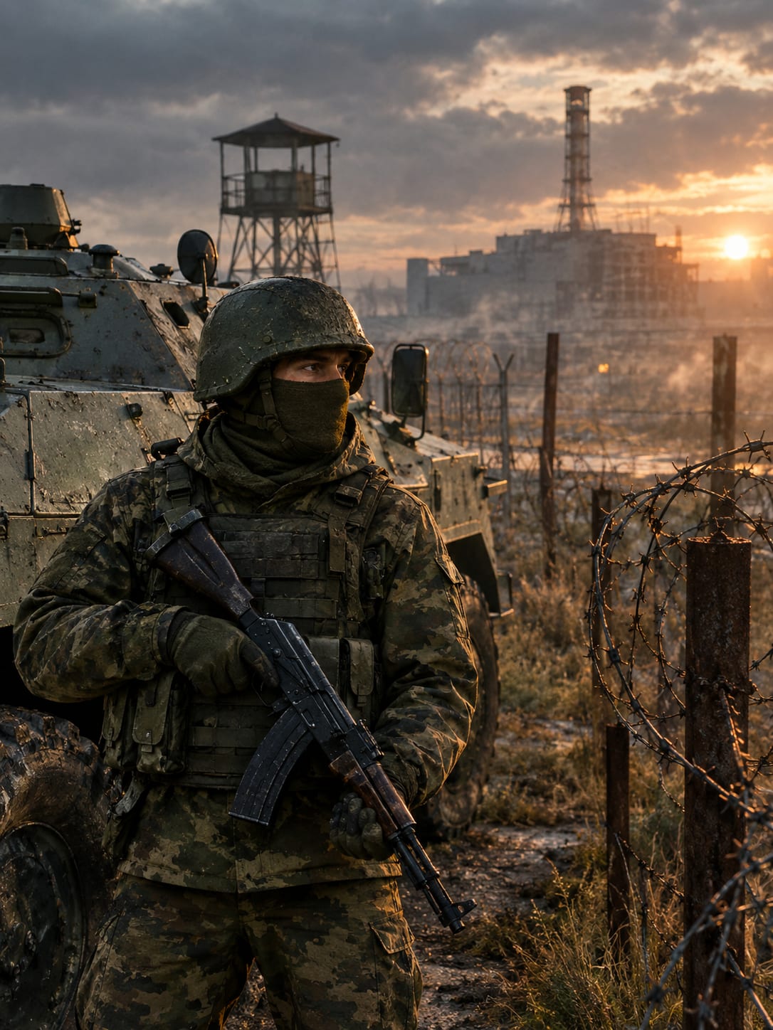 Военные Военный у блокпоста на периметре Зоны
